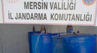 Mut'ta 1075 litre sahte alkol ele geçirildi