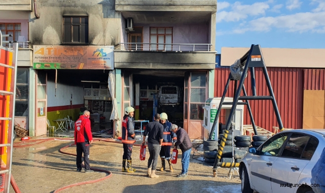 LPG tamircisinde yangın 2 yaralı
