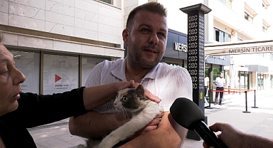 Kayıp kedi Latte’yi Büyükşehir personeli bulup kurtardı