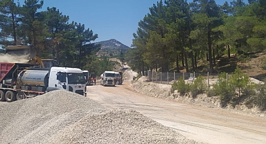 Gülnar'da asfaltlama çalışmaları