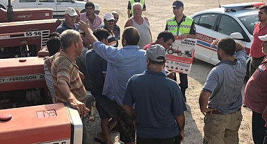 Jandarma'dan Traktör ve motosikletlere yerinde muayene