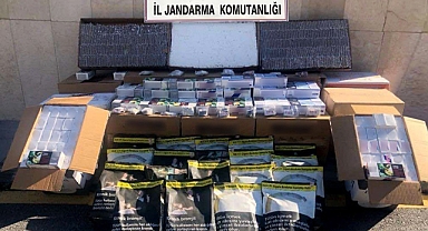 Mersin'de kaçak sigara ve makaron operasyonu