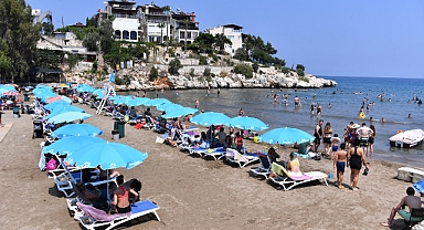 Bayram tatilinde plajlara yoğun ilgi