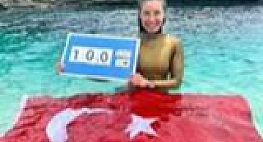 Şahika Ercümen 100 kız öğrenciye destek içi rekor denemesi yapıyor