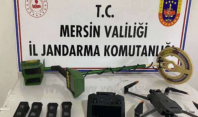 Dronelu defineci jandarmaya yakalandı