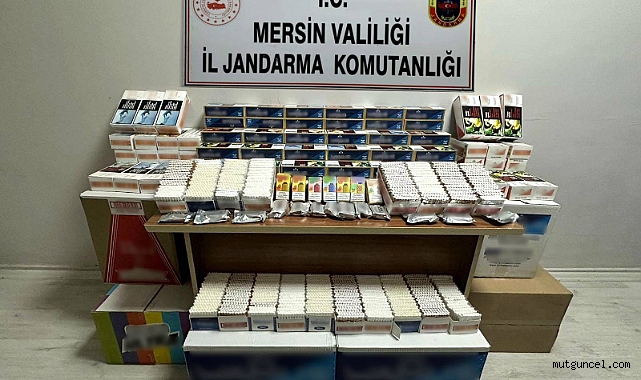 Jandarmadan kaçak sigara ve makaron operasyonu