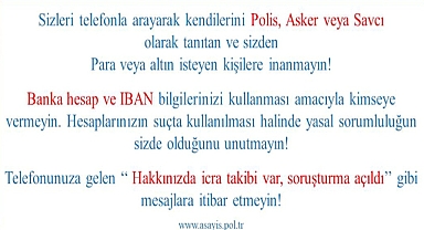 Dolandırıcılara dikkat!