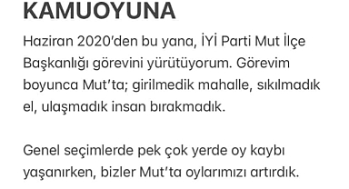 Mut İyi Parti'de istifa depremi