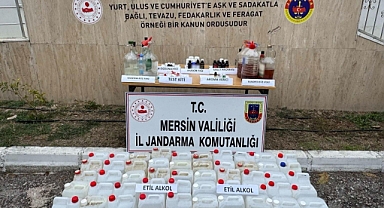 Jandarma'dan Mut'ta sahte içki operasyonu