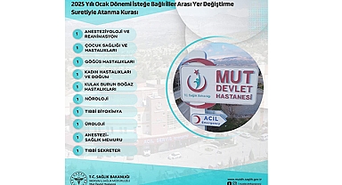 Mut Devlet Hastanesi'nden doktorlara: