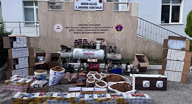 Mut'ta kaçak sigara operasyonu