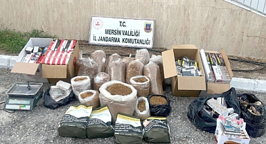 Jandarmadan Mut'ta kaçak makaron operasyonu