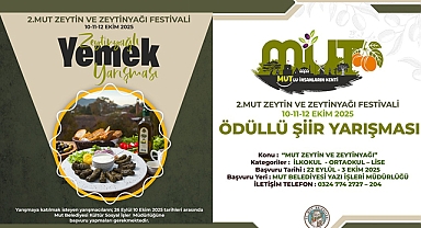 Mut Zeytin ve Zeytinyağı Festivali 10 Ekim'de