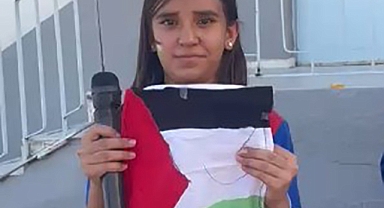 Ortaokul öğrencileri Gazze katliama dikkat çektiler