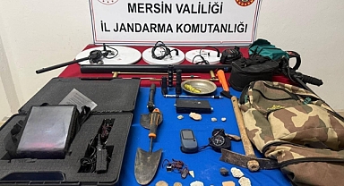 Çamlıyayla'da kaçak kazı operasyonu