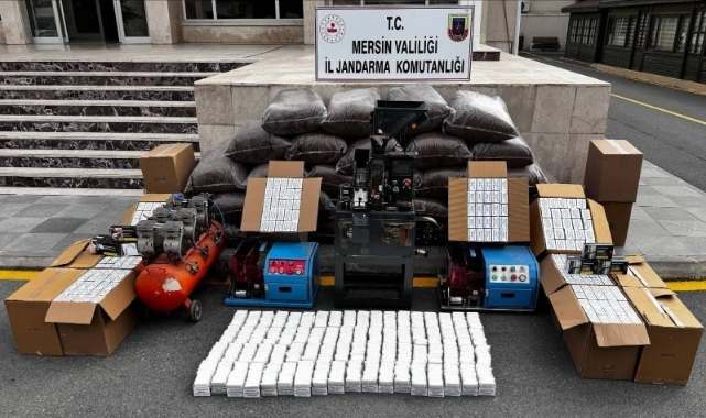 Mersin Akdeniz'de kaçak makaron operasyonu