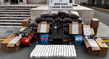 Mersin Akdeniz'de kaçak makaron operasyonu