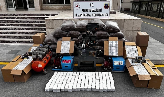 Mersin Akdeniz'de kaçak makaron operasyonu