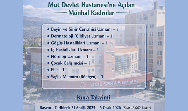 Mut Devlet Hastanesi'nden Doktorlara davet