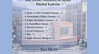 Mut Devlet Hastanesi'nden Doktorlara davet
