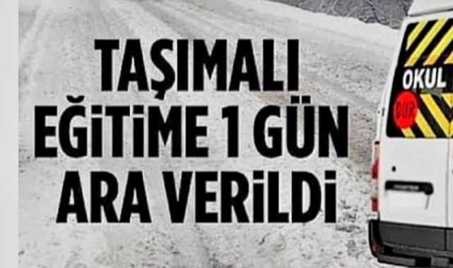Mut'ta taşımalı eğitime 1 gün ara