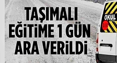 Mut'ta taşımalı eğitime 1 gün ara