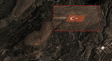 GÖKTÜRK-1 Uydusu Mut'taki Türk Bayrağı'nı görüntüledi