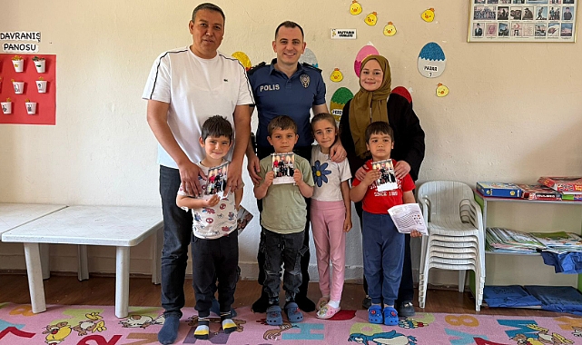 Miniklerin polis görme isteği yerine geldi